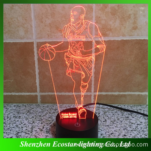 Unique design 3D Illusion LED Night Light for Room Decoration